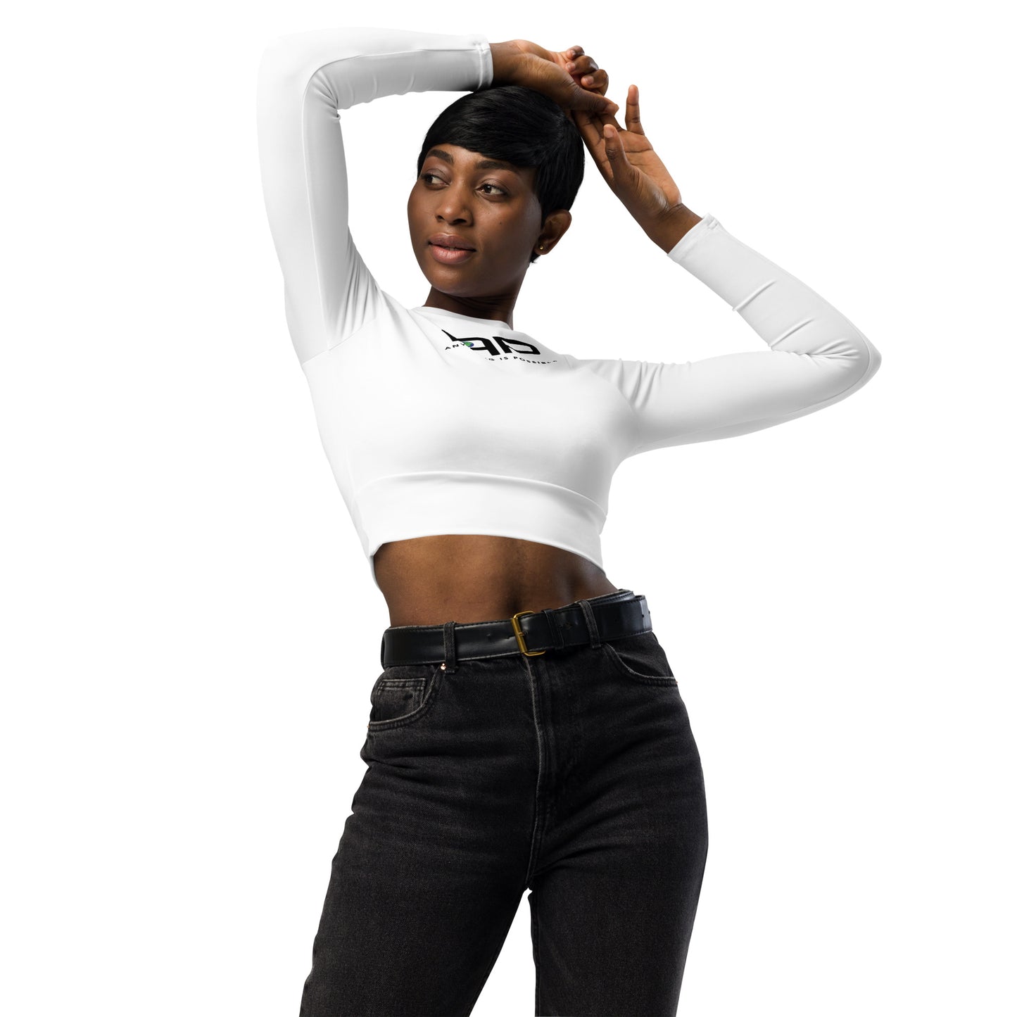 Aip stylish long-sleeve crop top